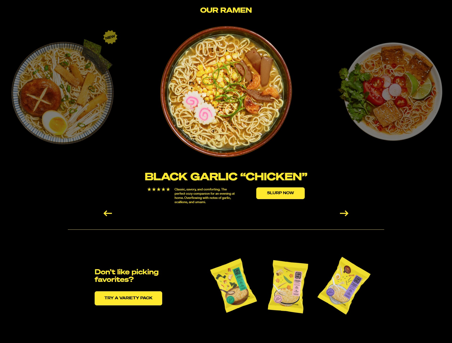 Screenshot of the Product 1 section