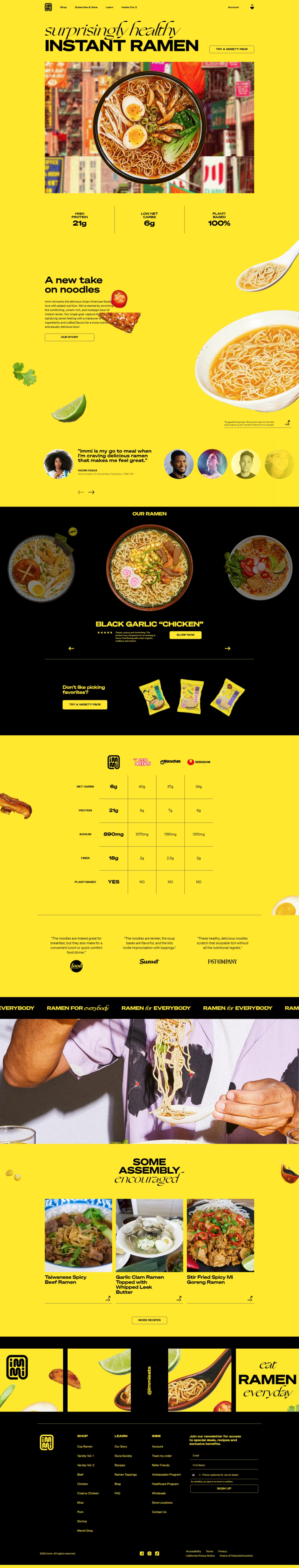 Immi page from Home page