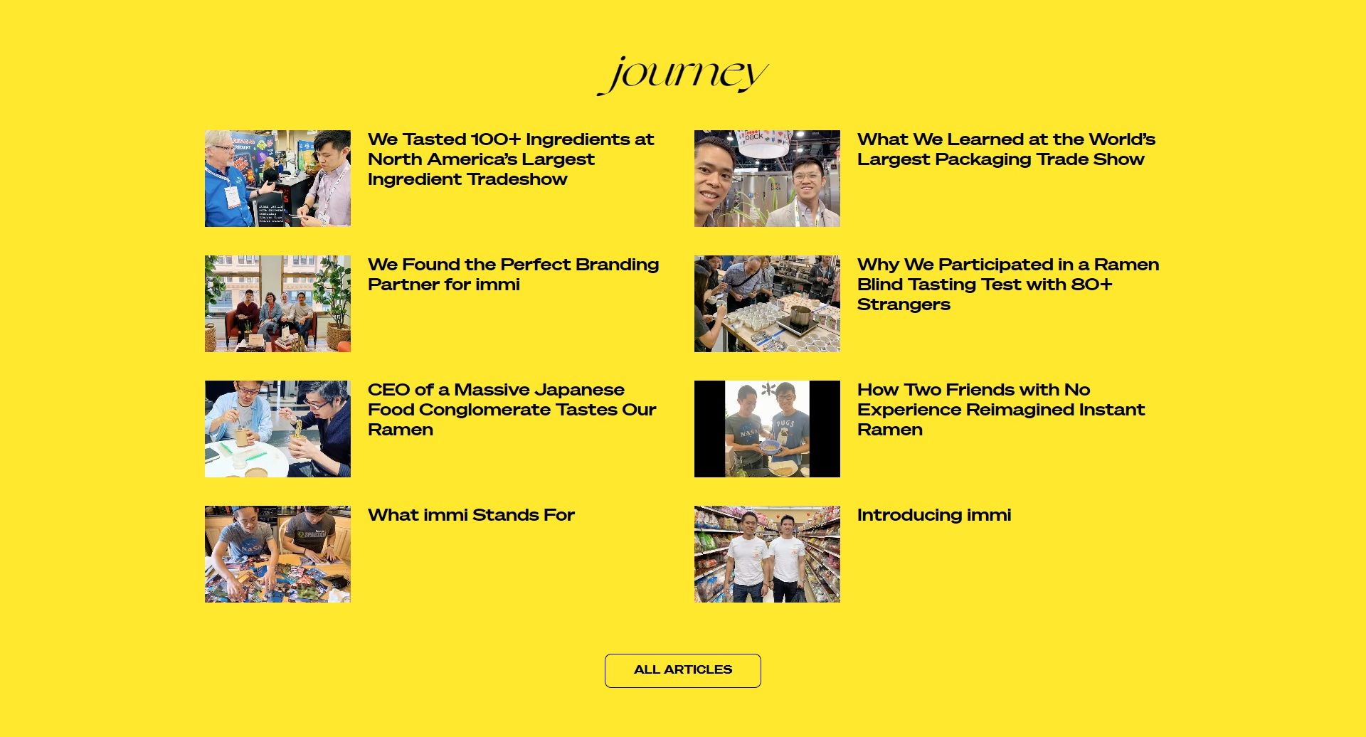 Screenshot of the Articles 1 section