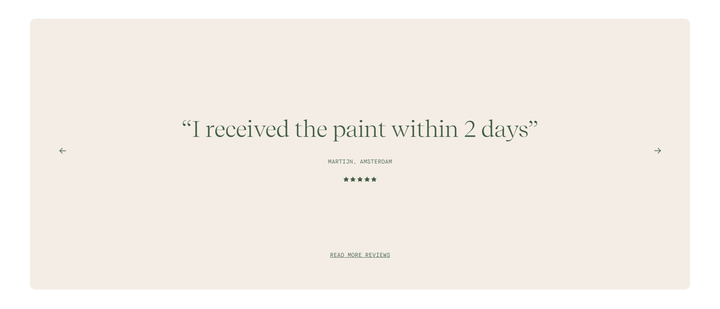Screenshot of the Social Proof section