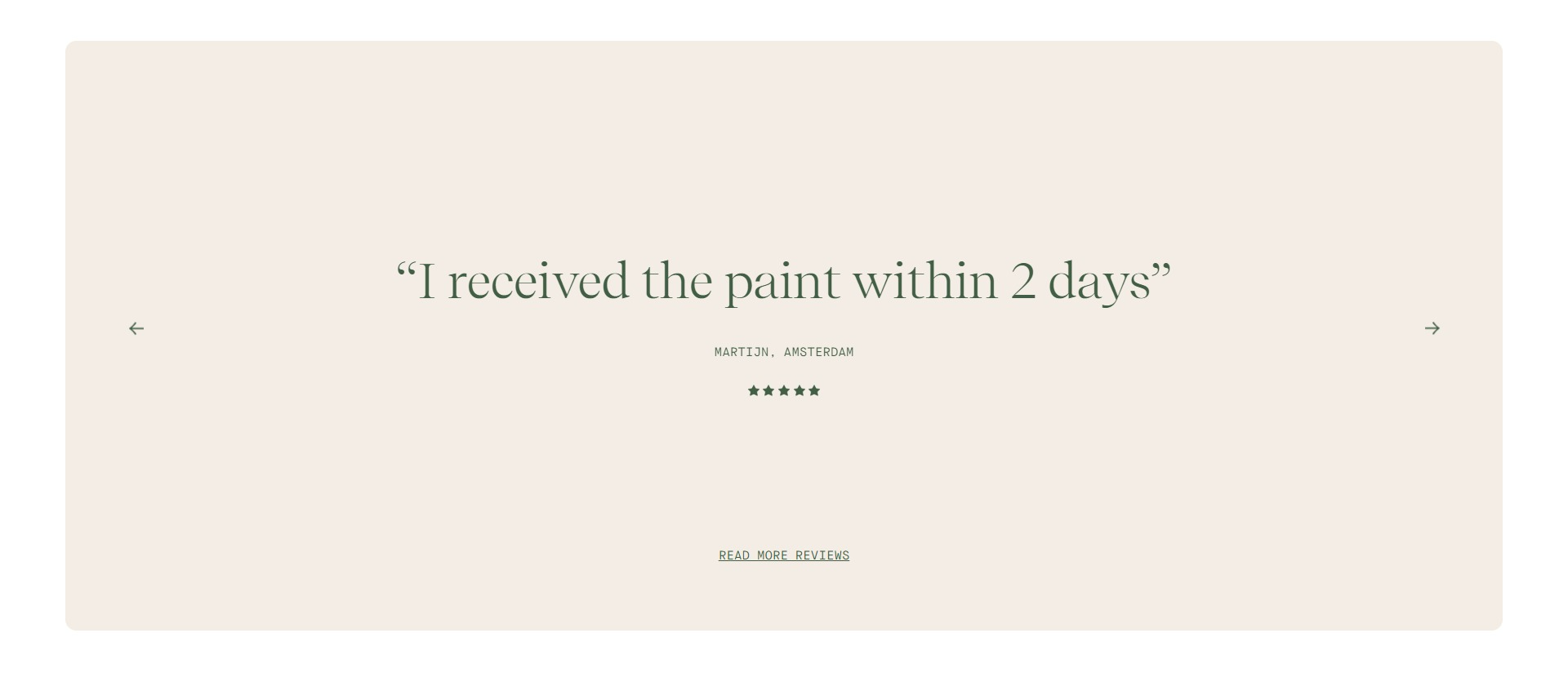 Screenshot of the Social Proof section
