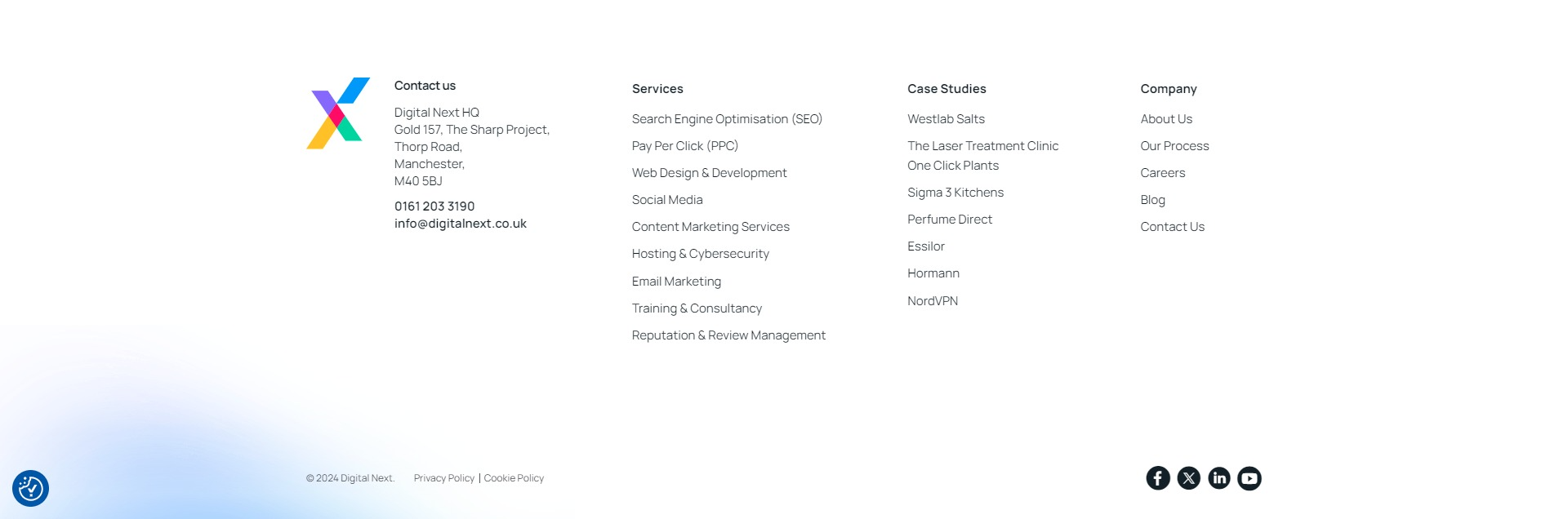 Screenshot of the Footer section