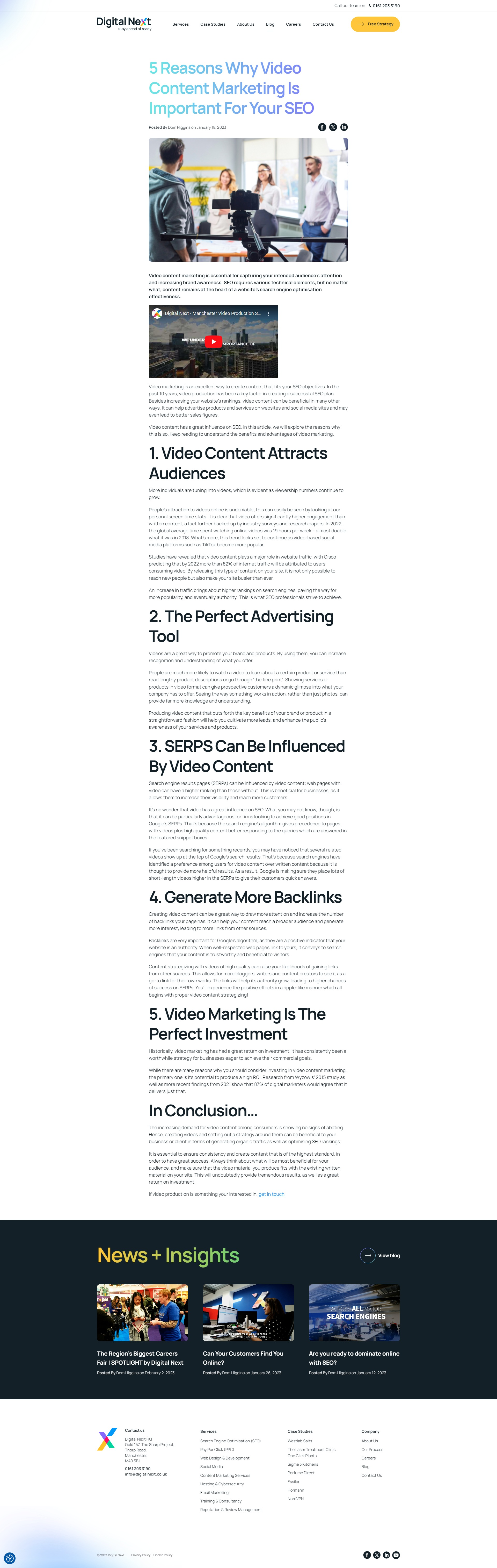 Screenshot of the Single Blog Post page