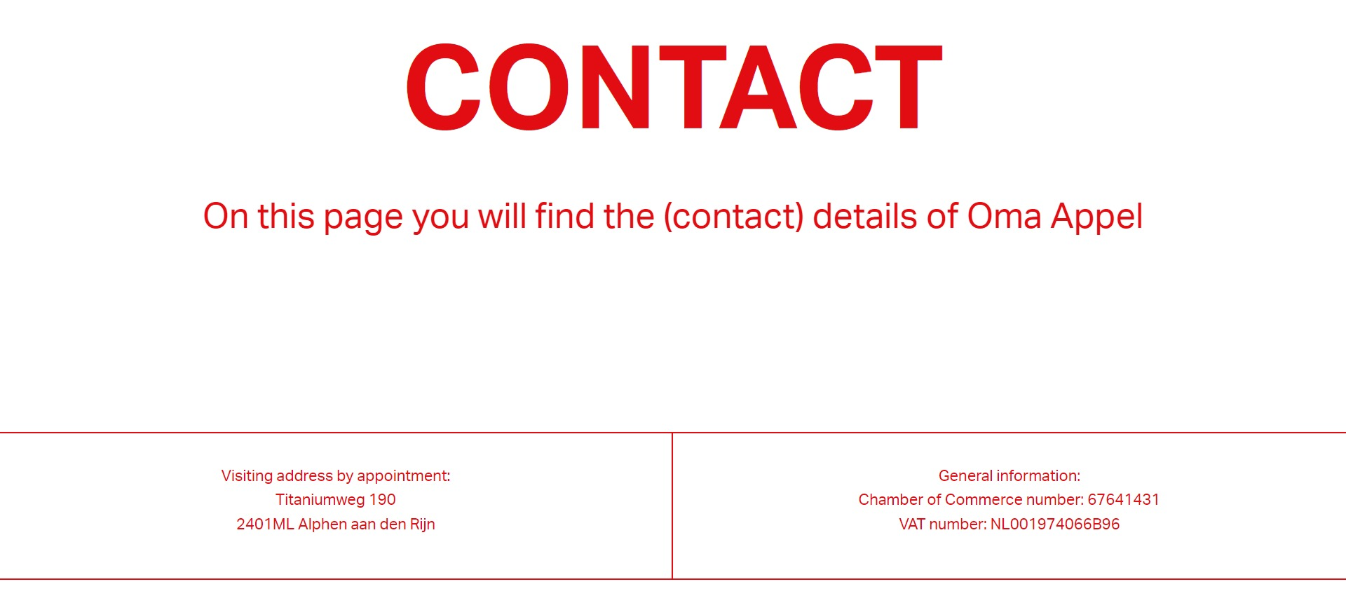 Screenshot of the Contact Details section