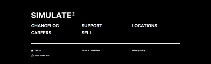 Screenshot of the Footer section