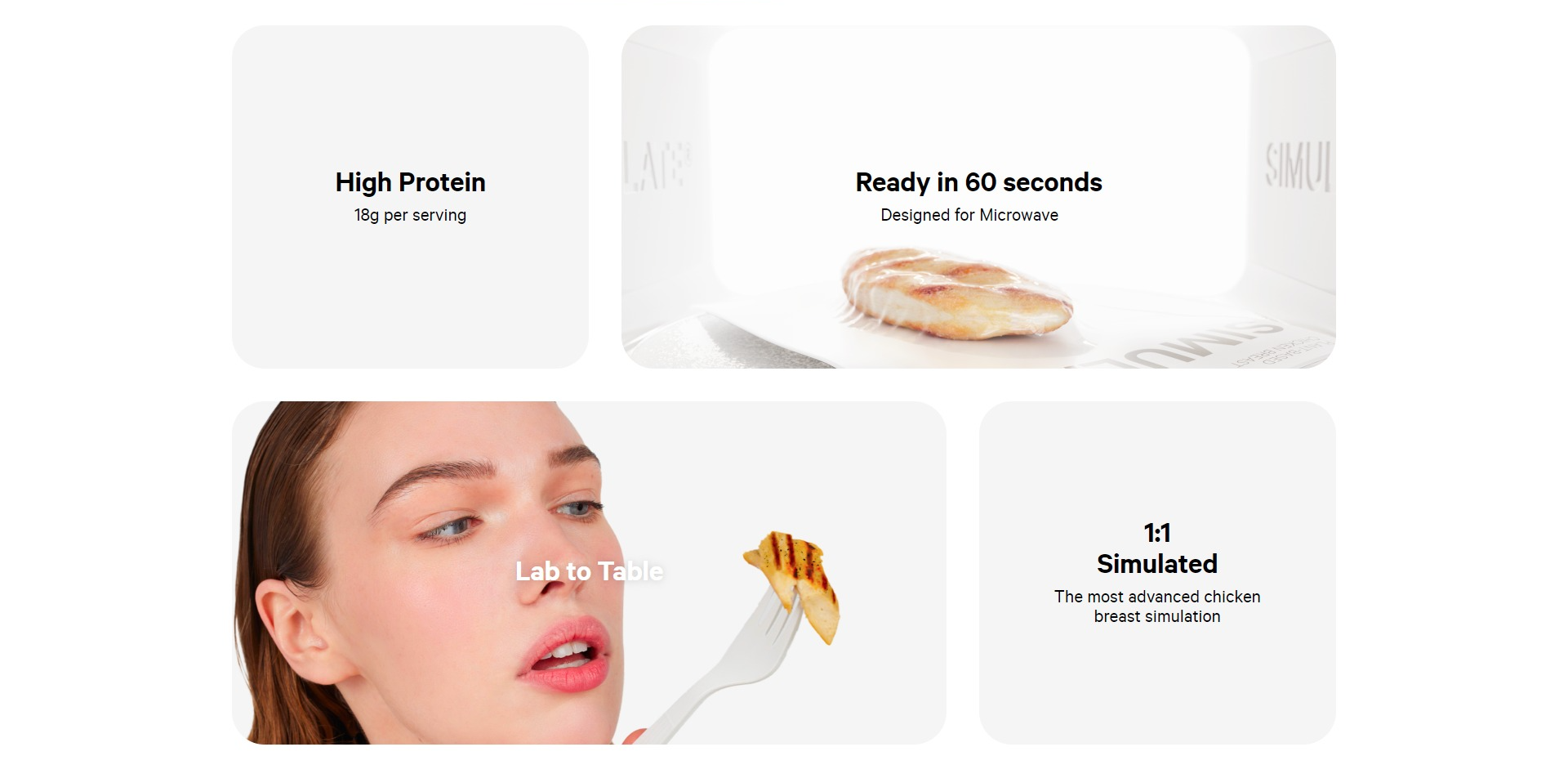Screenshot of the Features section