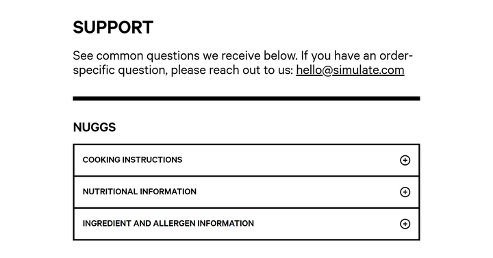 Screenshot of the FAQs 1 section