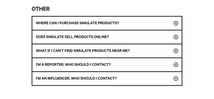 Screenshot of the FAQs 2 section