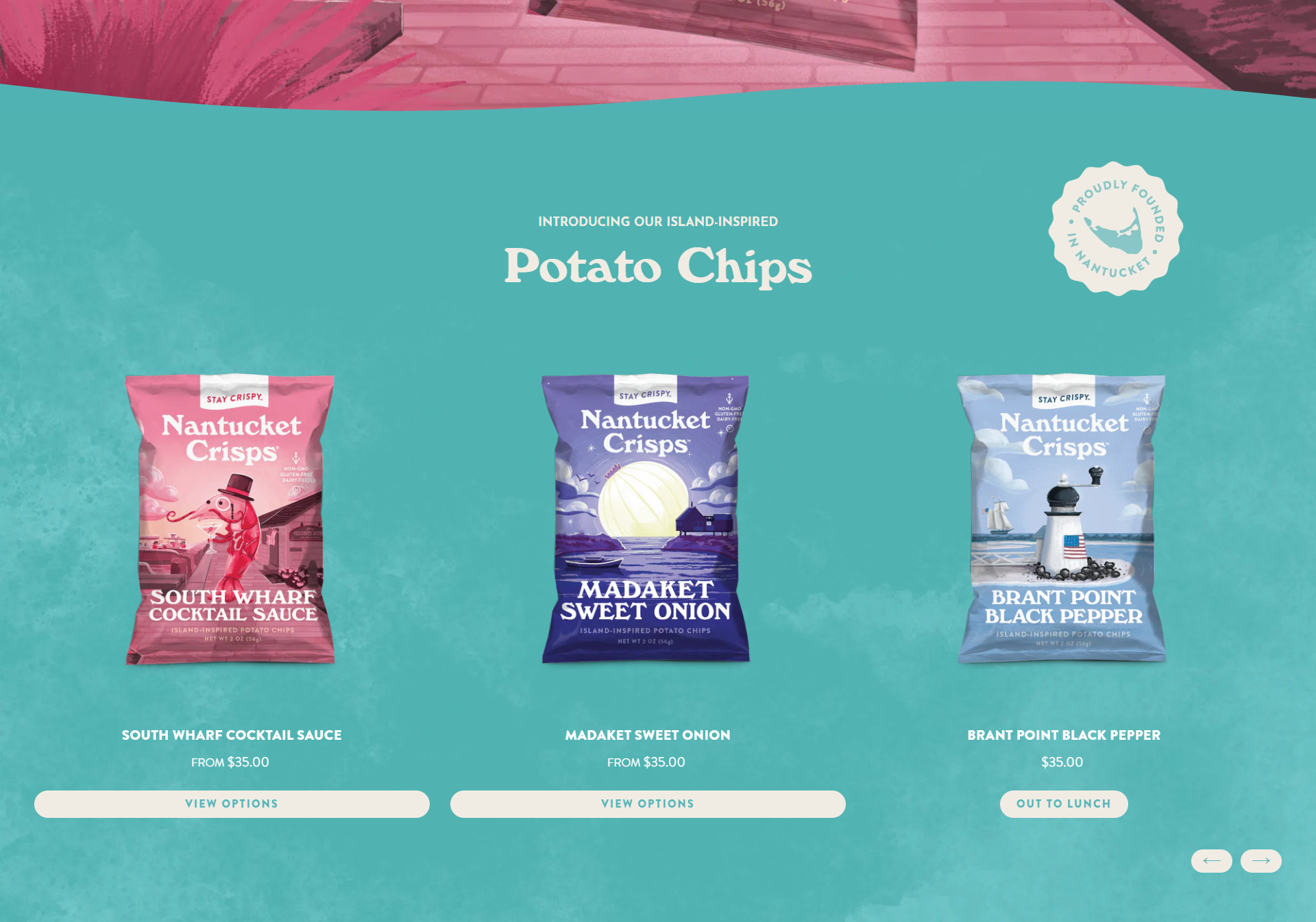 Screenshot of the Product Listing section