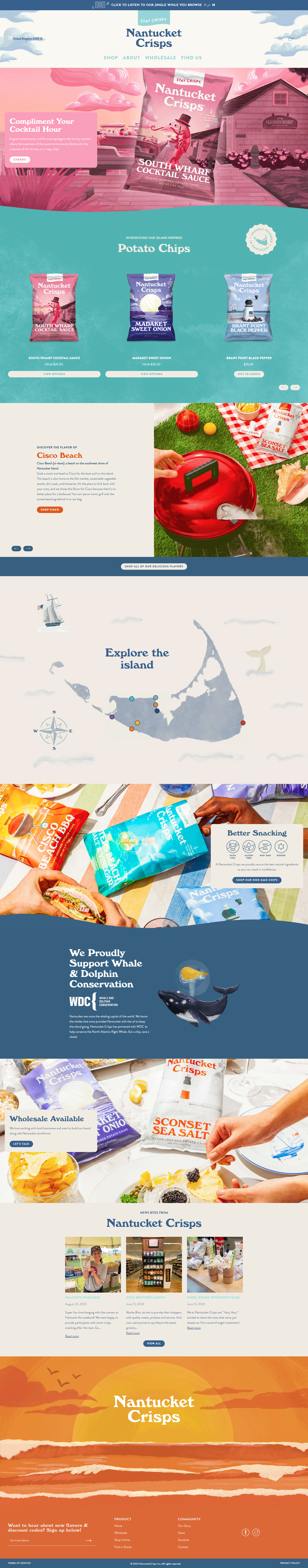 Screenshot of the Home page