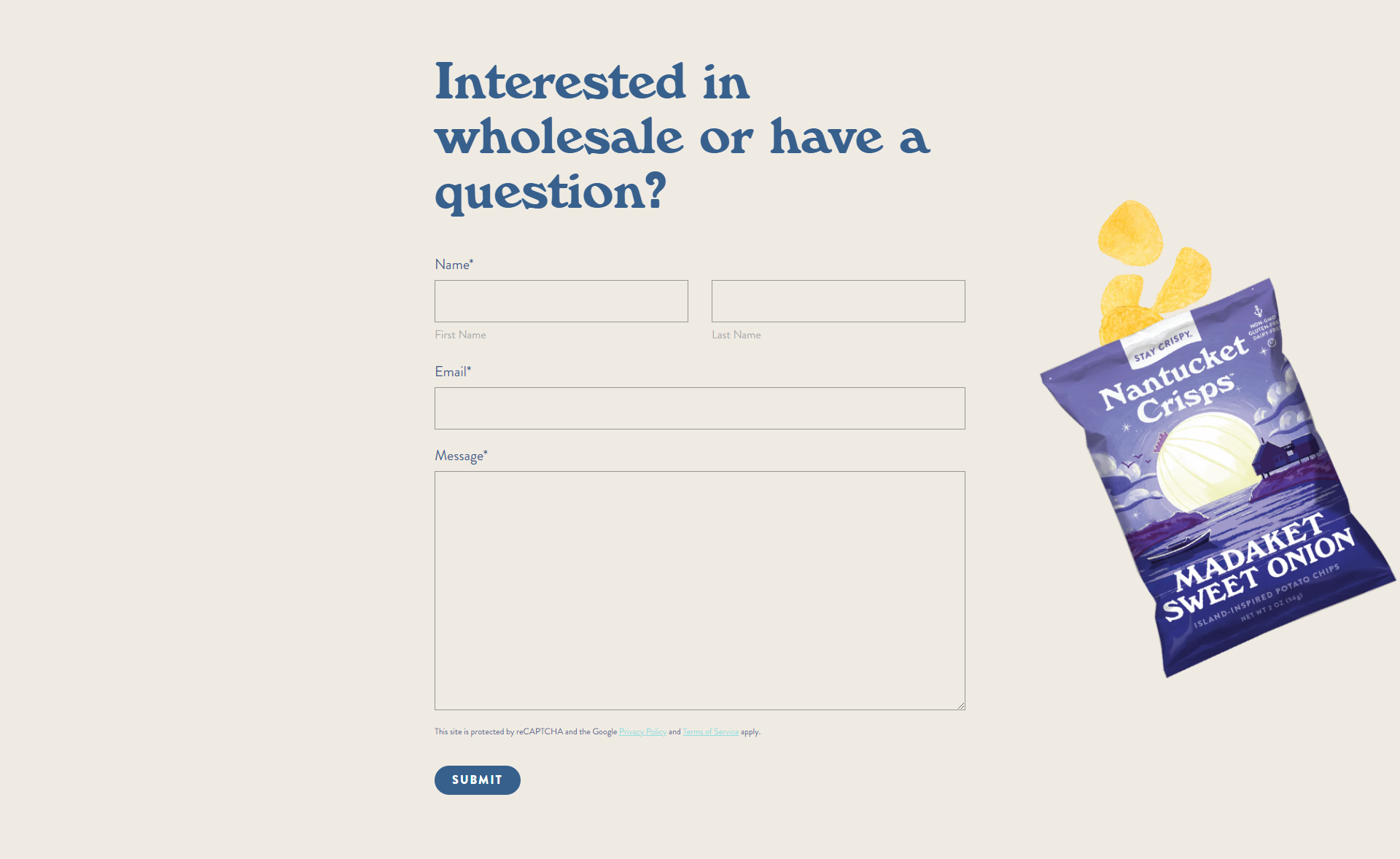 Screenshot of the Contact Form section