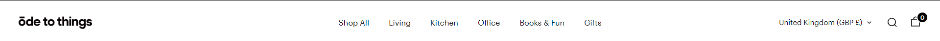 Screenshot of the Header section
