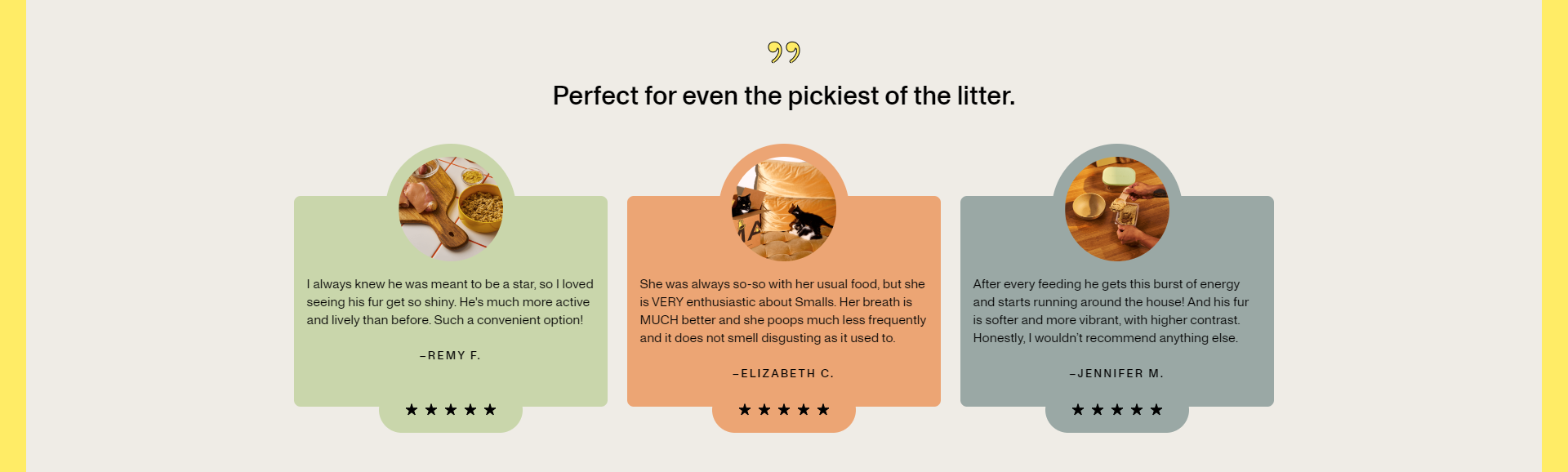 Screenshot of the Reviews section