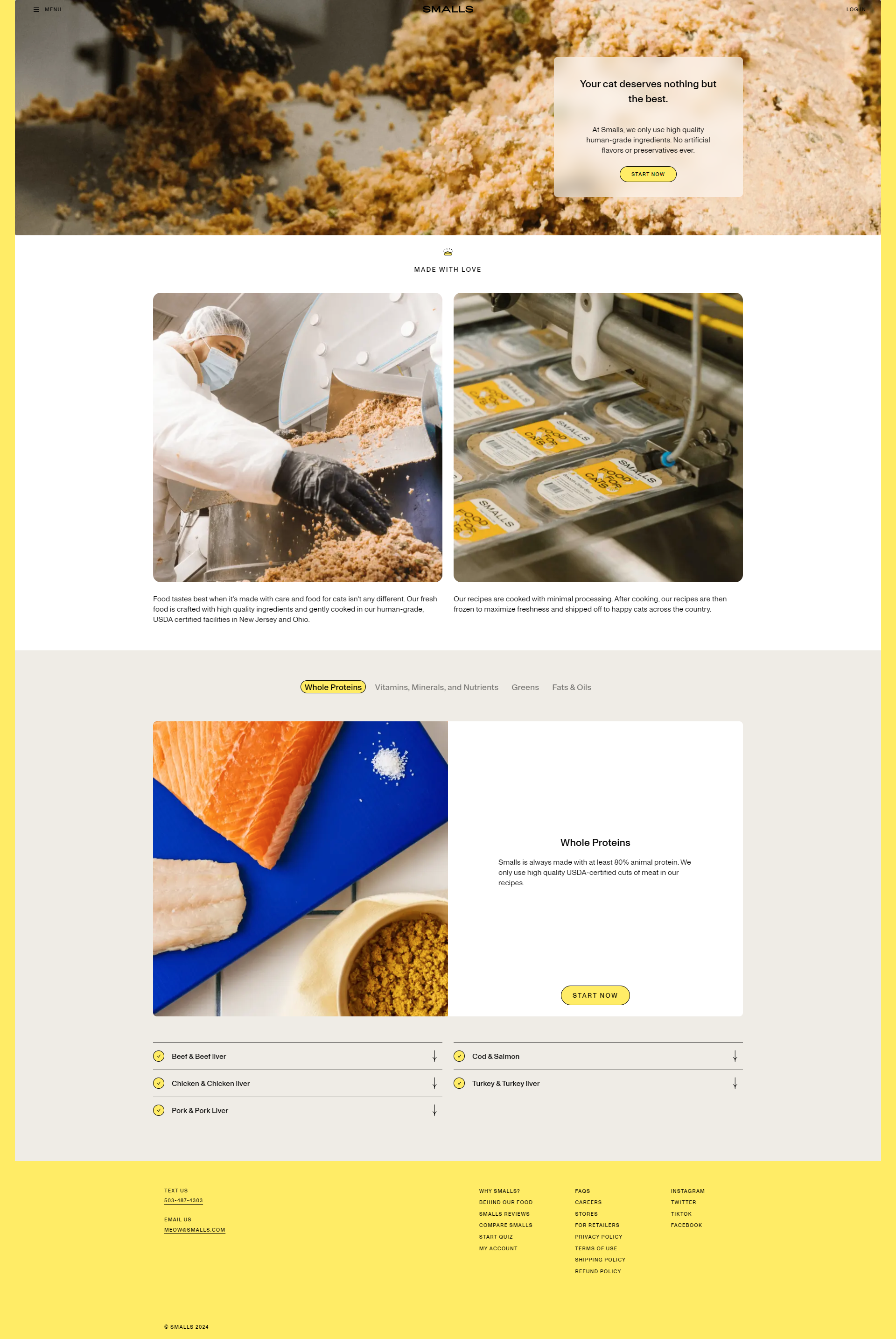 Screenshot of the About page