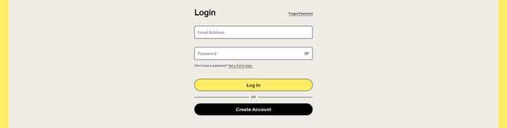 Screenshot of the Log In Form section