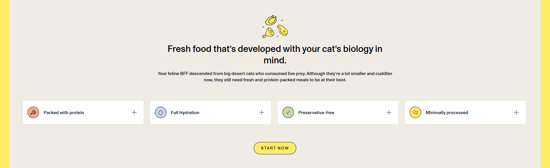 Screenshot of the Features section