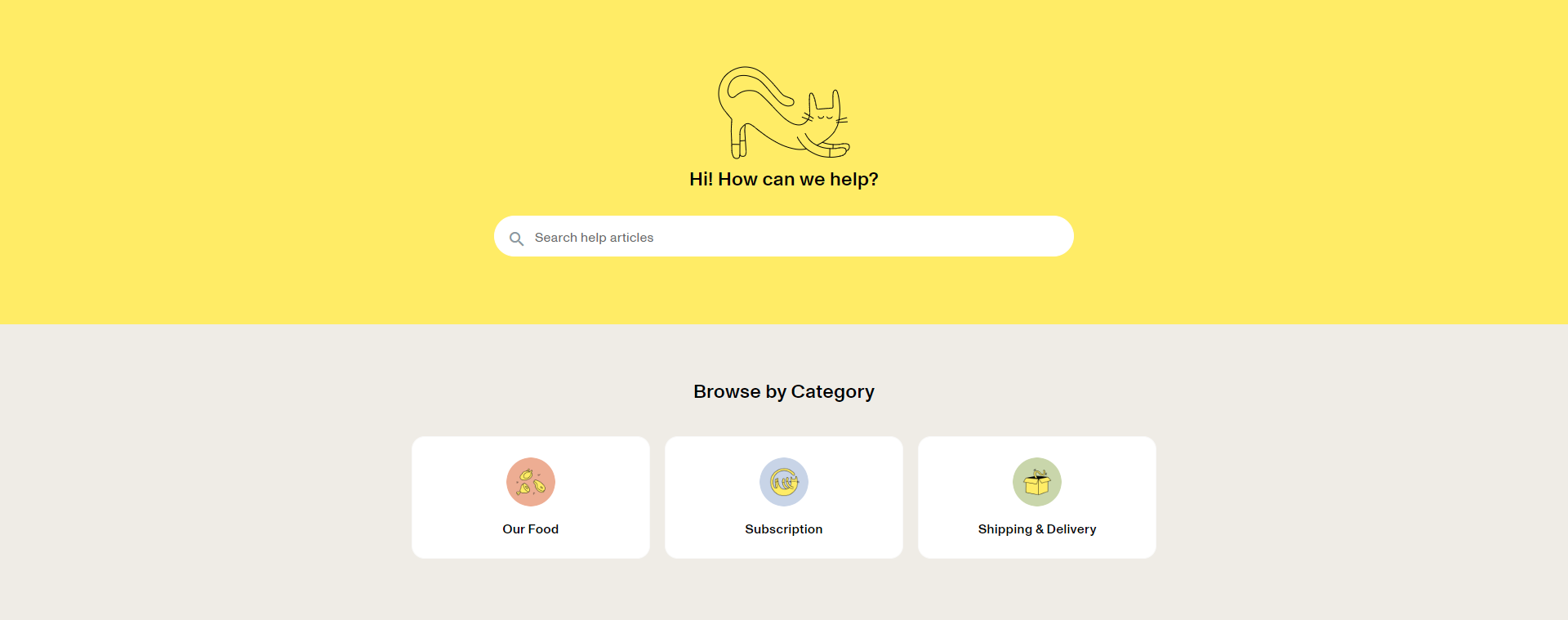 Screenshot of the FAQs section
