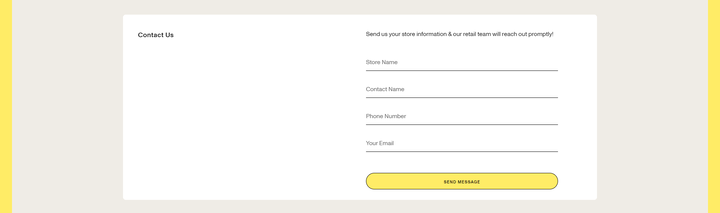 Contact Form section from Smalls