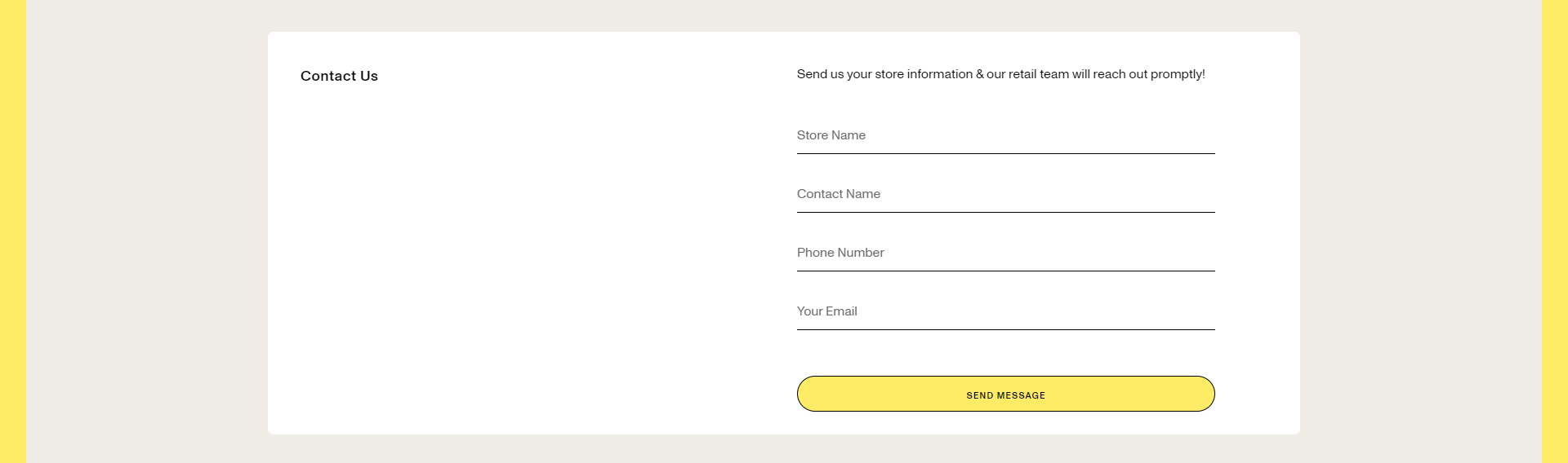 Screenshot of the Contact Form section
