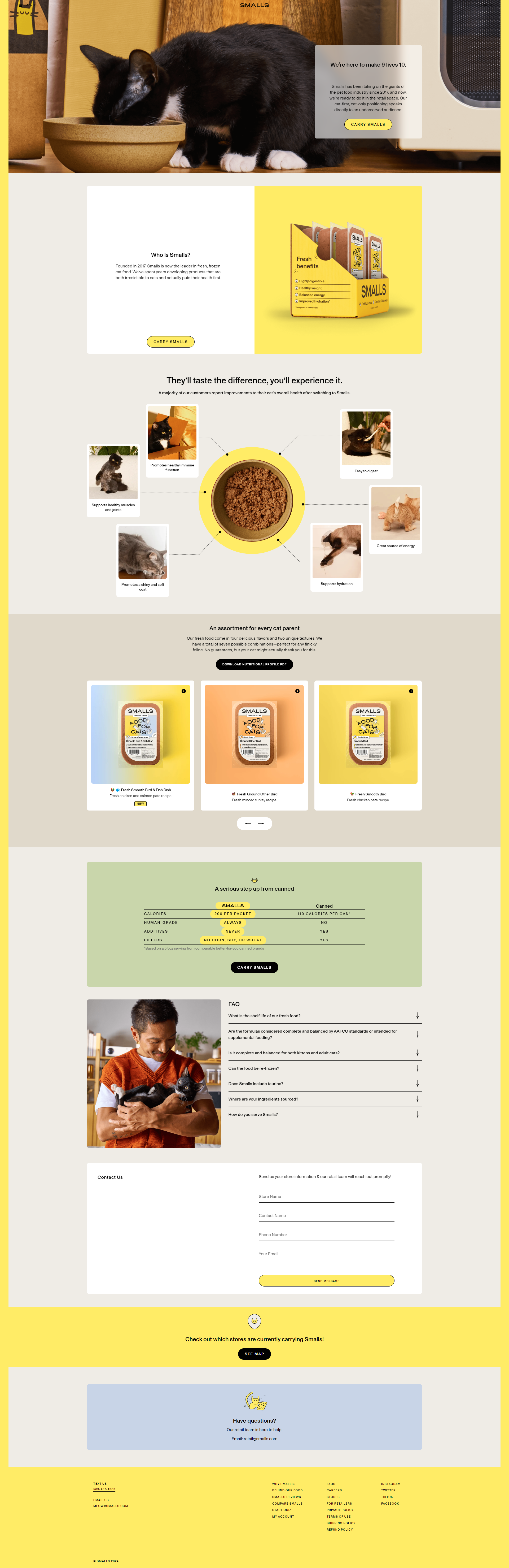 Screenshot of the Landing Page page