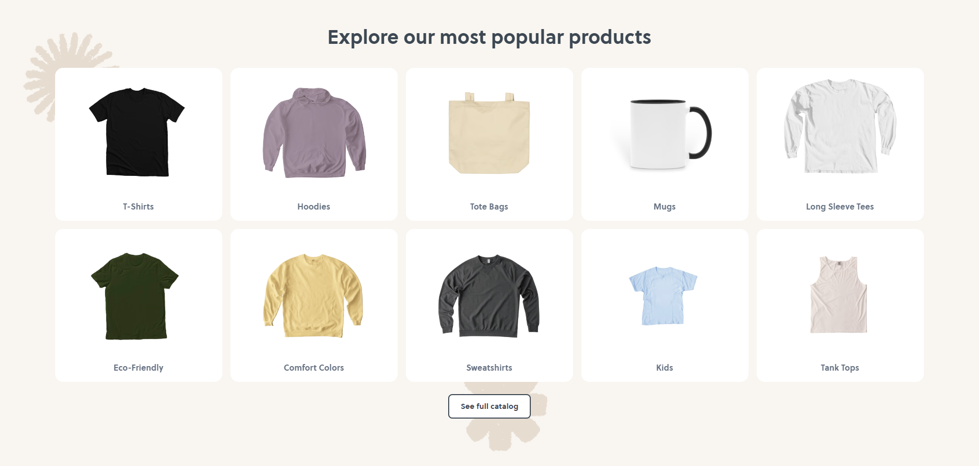 Screenshot of the Product Listing 1 section