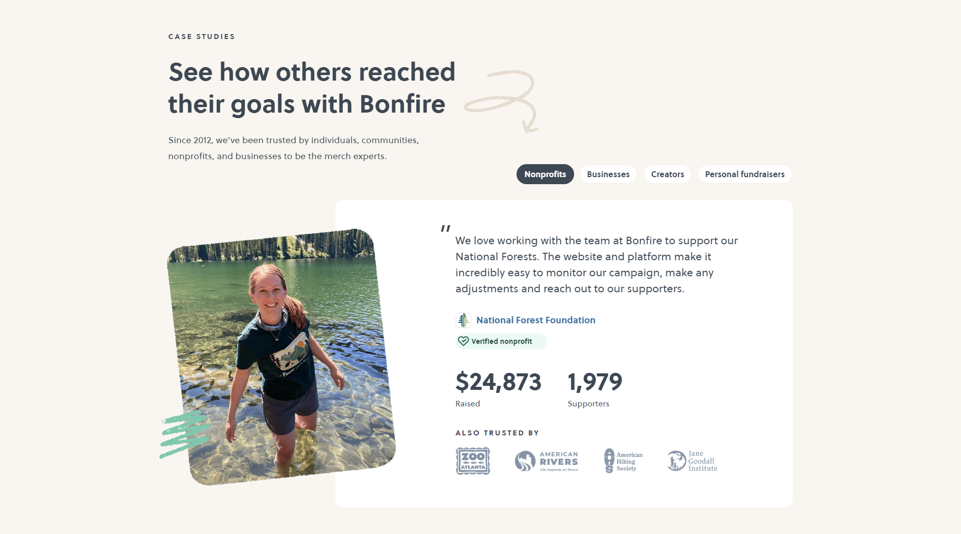 Screenshot of the Social Proof section