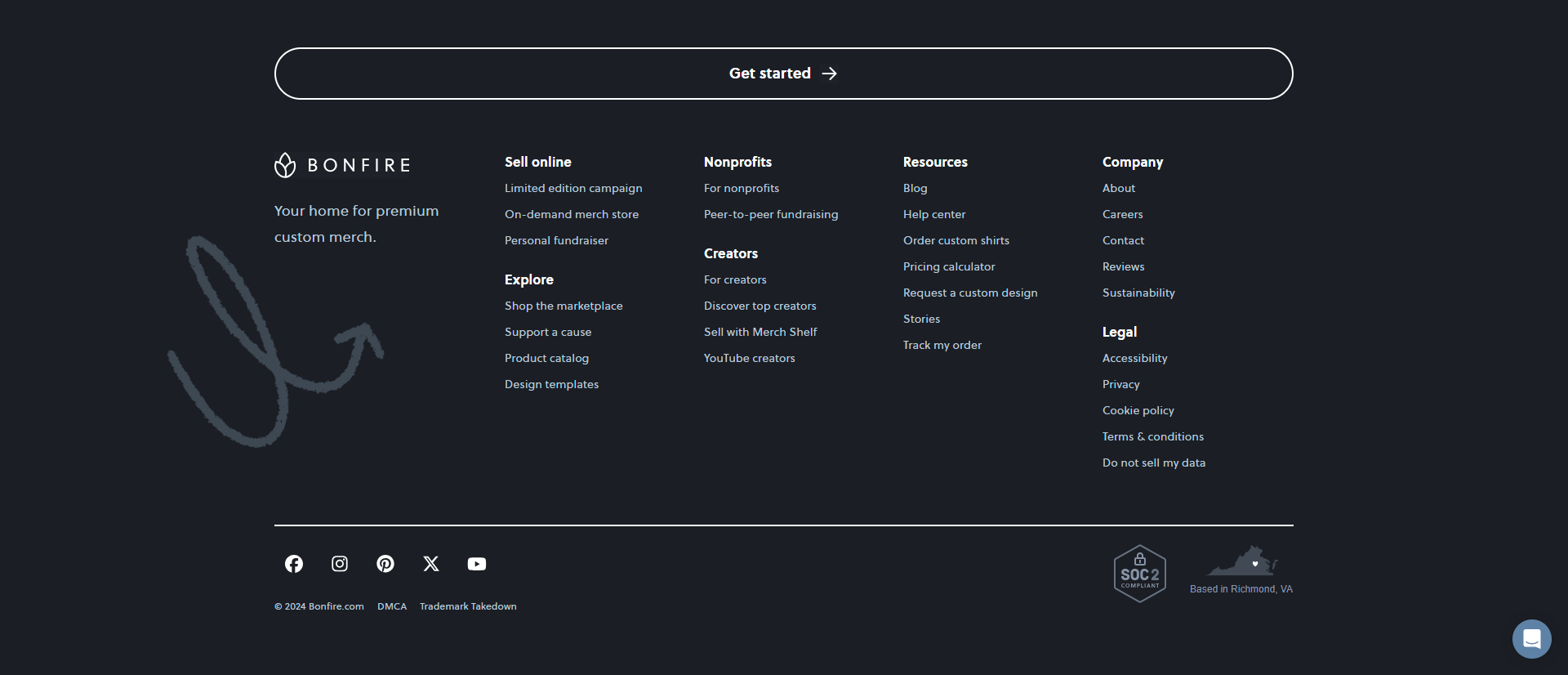 Screenshot of the Footer section