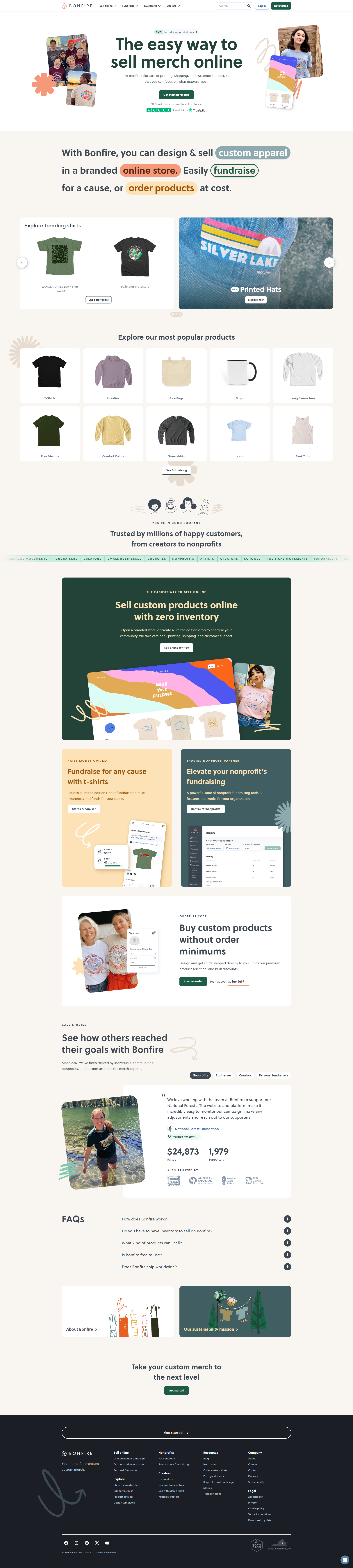 Screenshot of the Home page