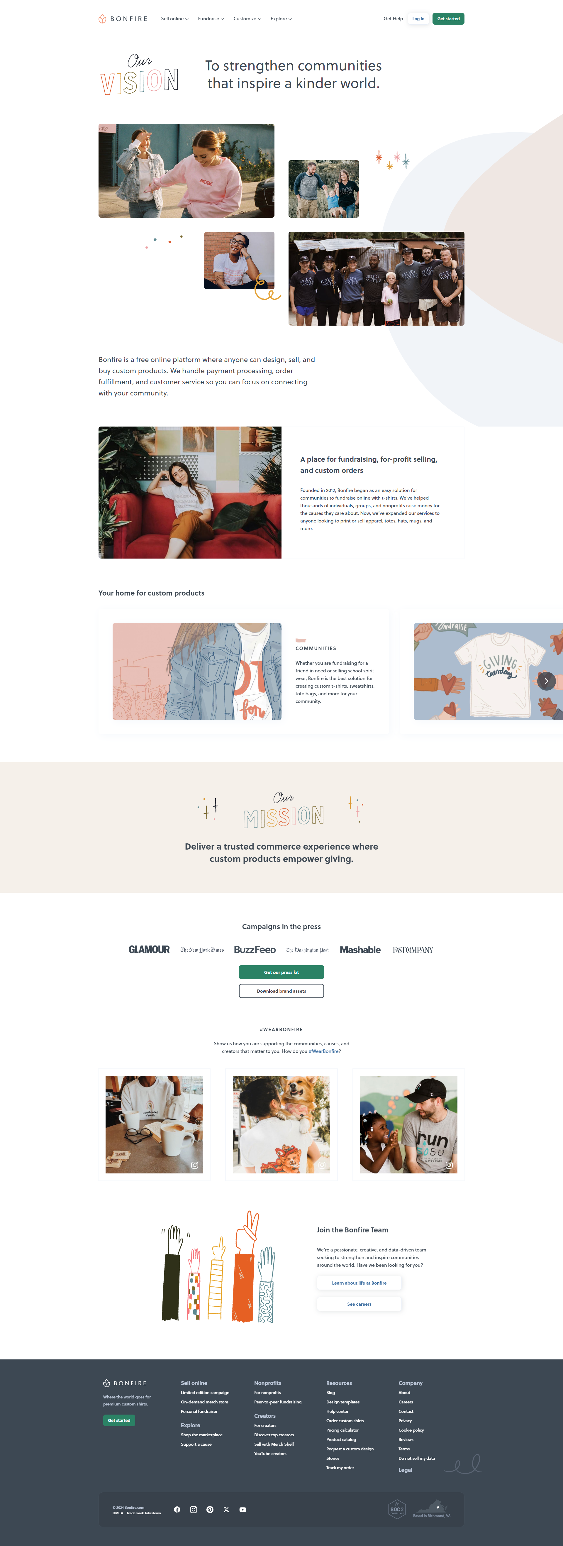 Screenshot of the About page