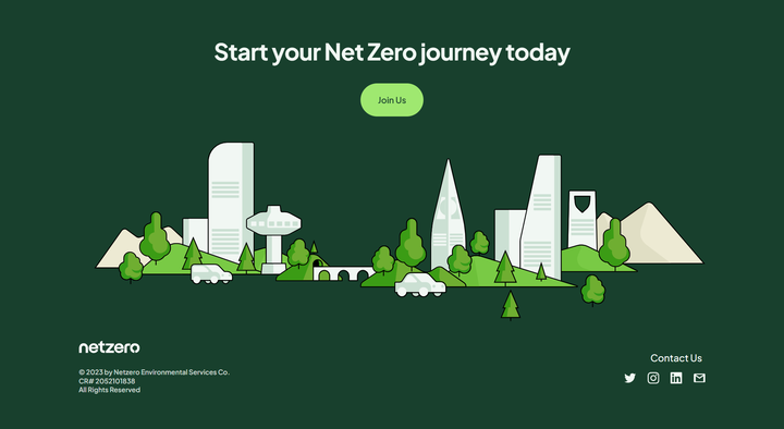 Footer section from Netzero