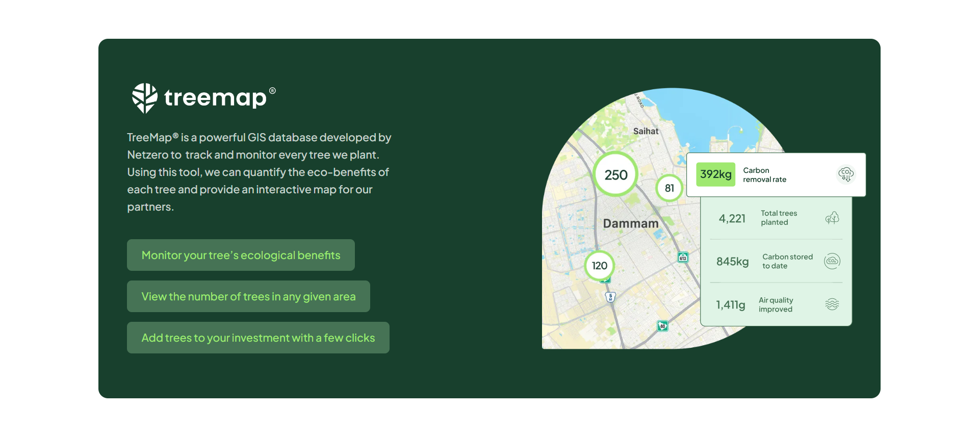 Screenshot of the Features section