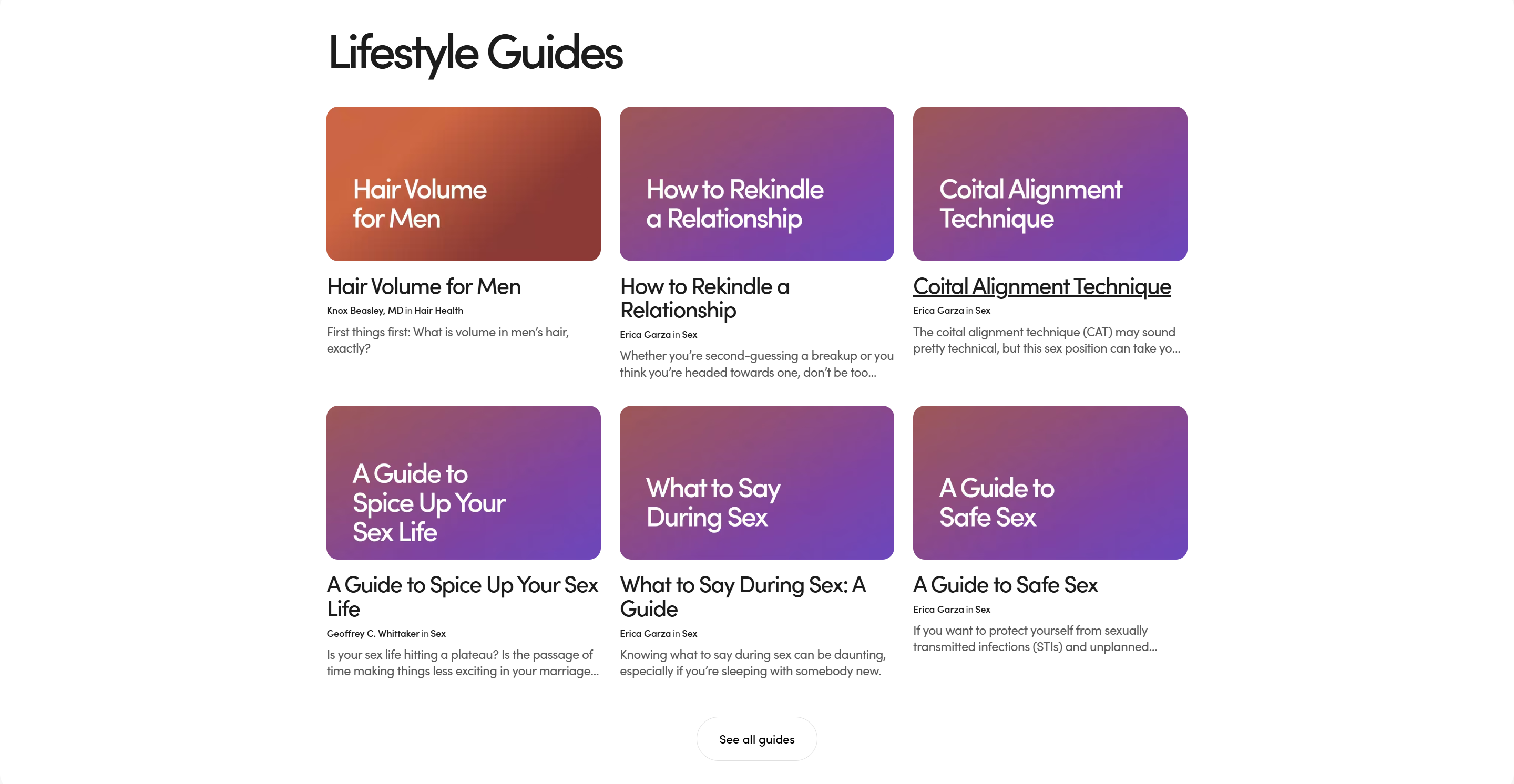 Screenshot of the Blog Posts 2 section