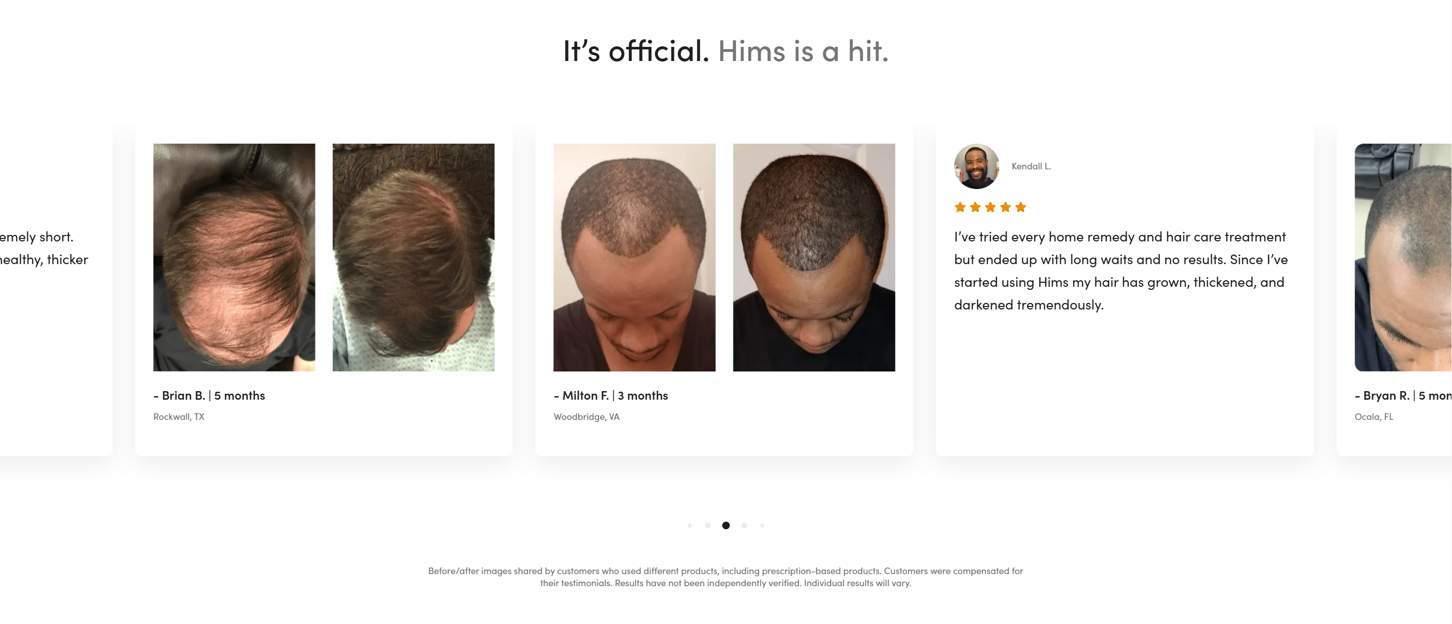 Screenshot of the Reviews 1 section