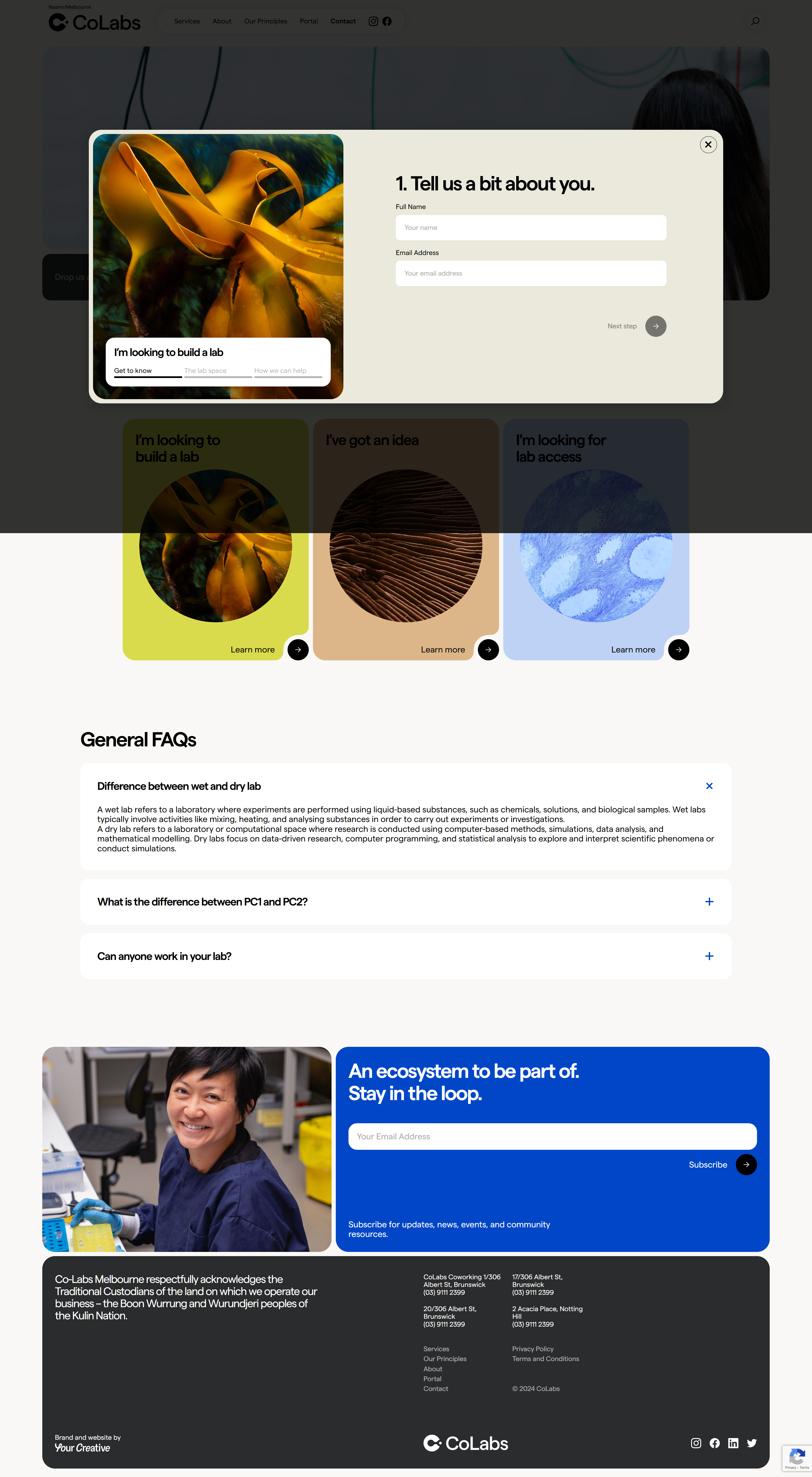 Screenshot of the Get Started page