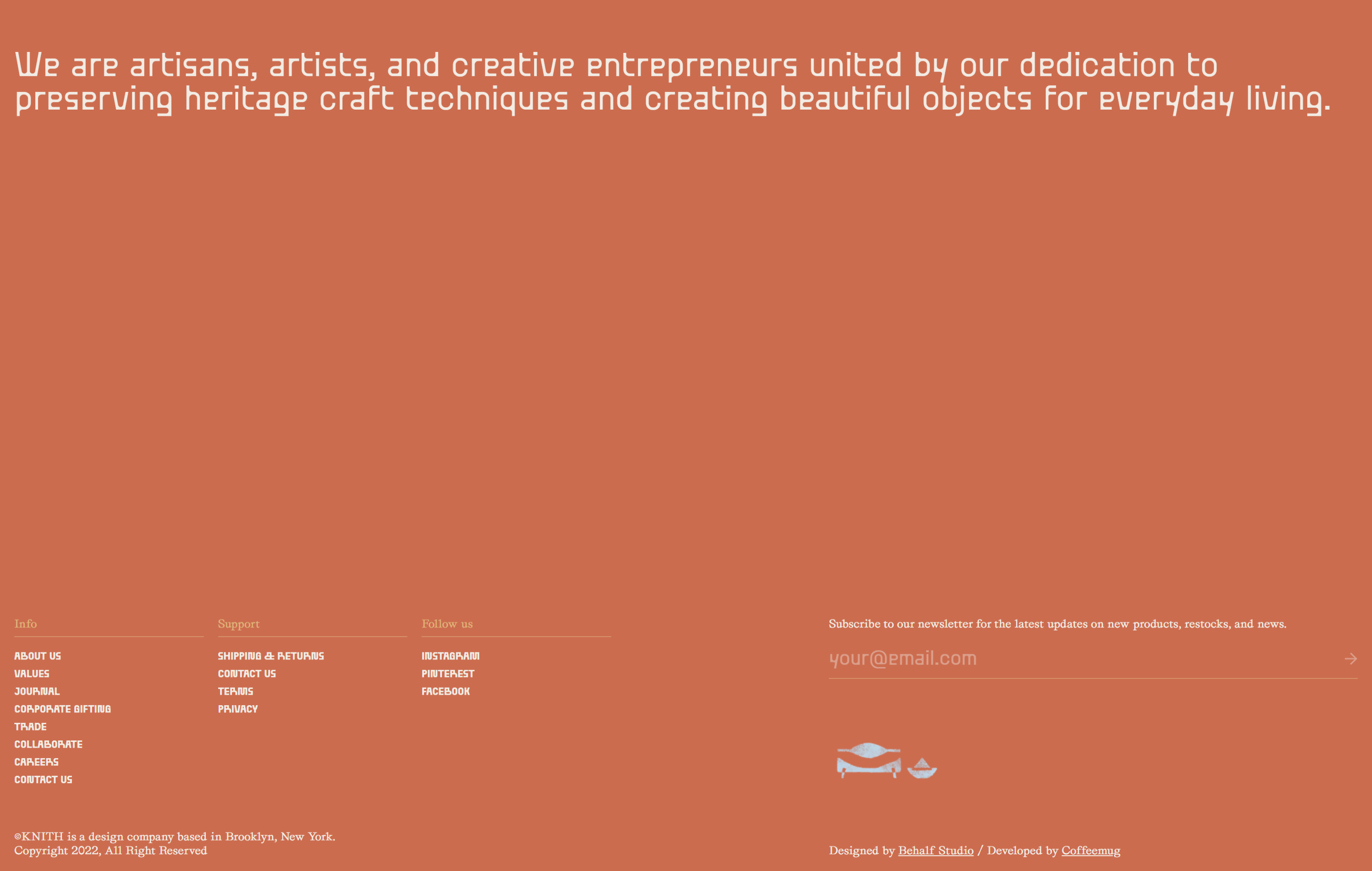 Screenshot of the Footer section