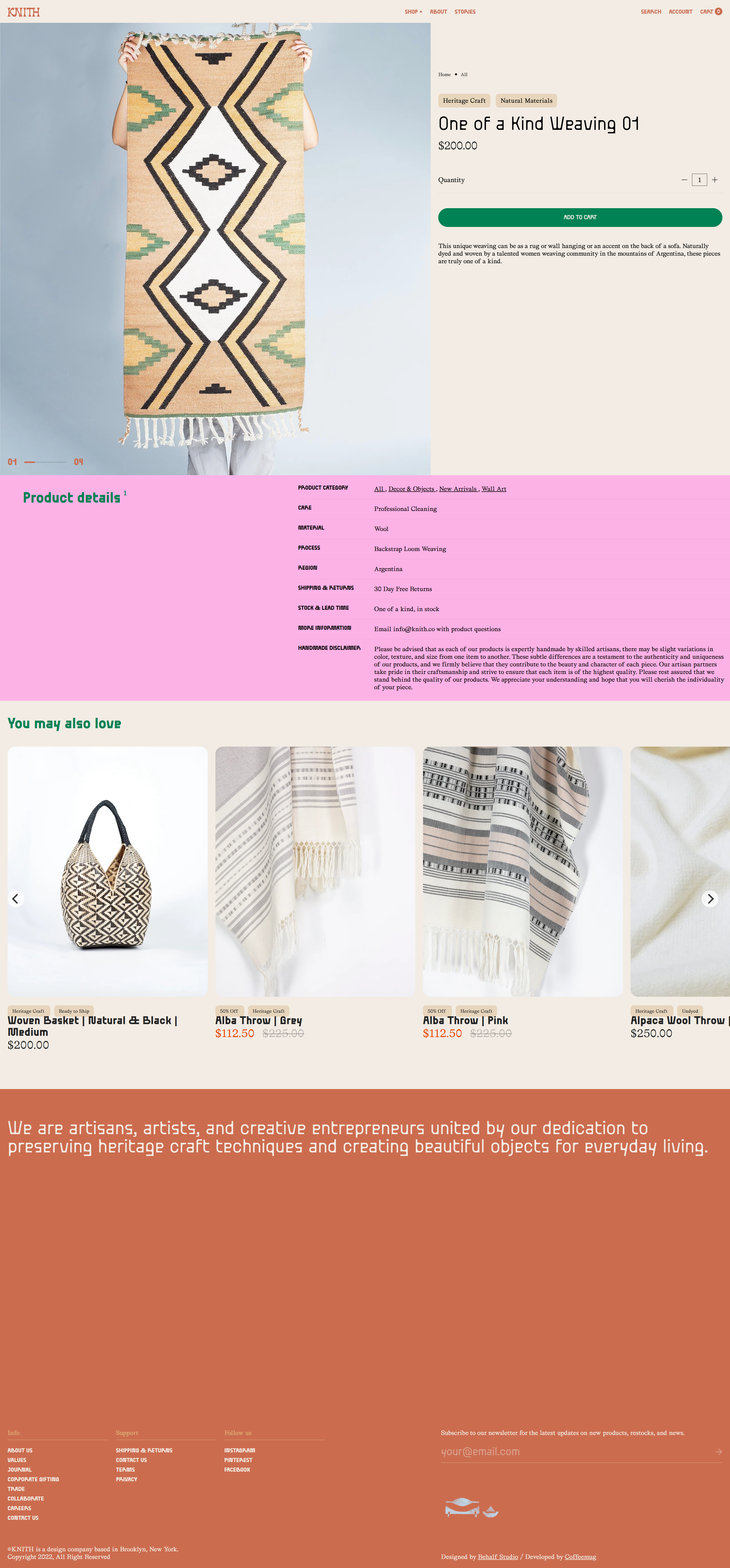 Screenshot of the Single Product page