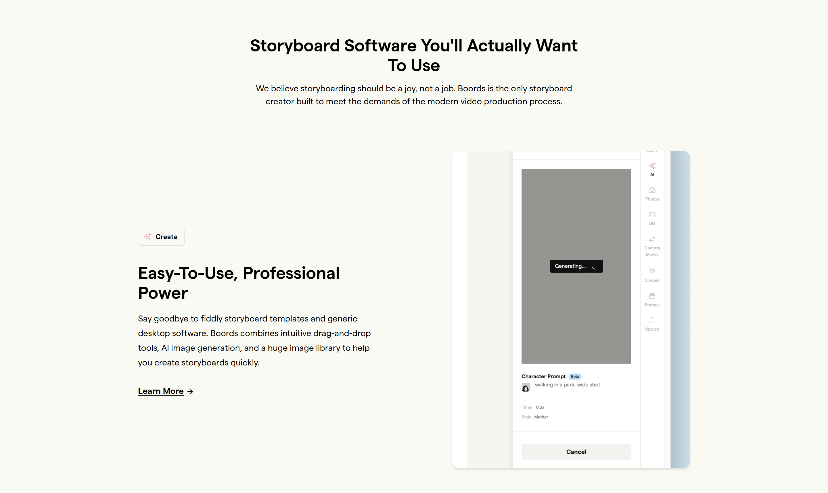 Screenshot of the Untitled section section