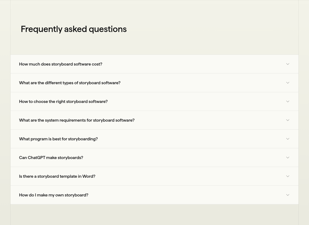 FAQs section from Boords