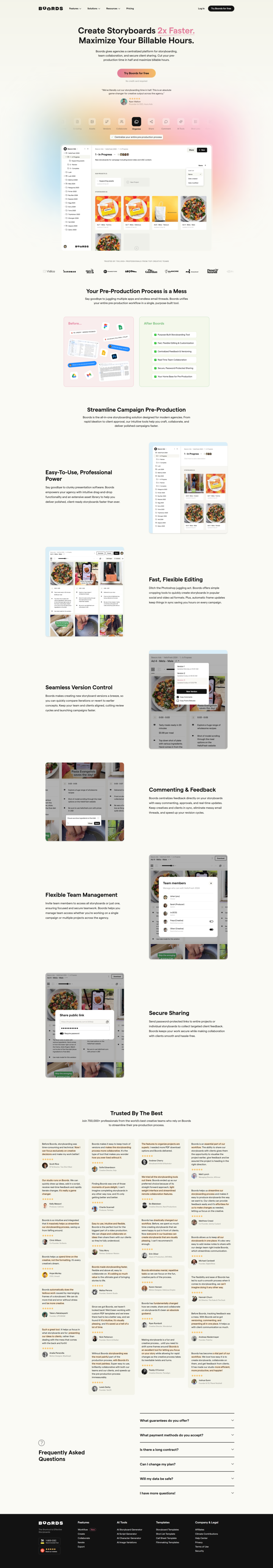 Screenshot of the For Agencies page