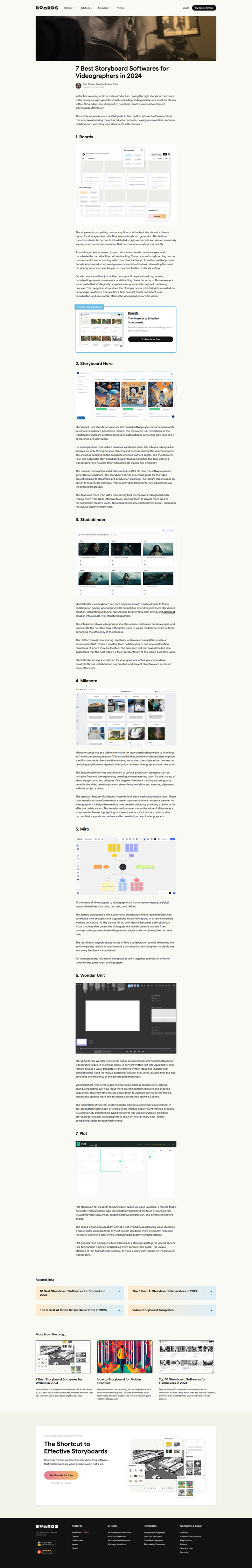 Screenshot of the Single Blog Post page