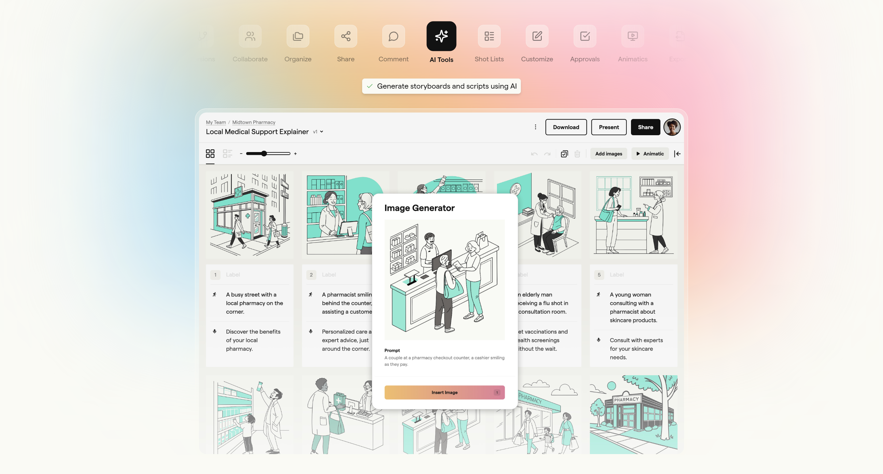 Screenshot of the Untitled section section
