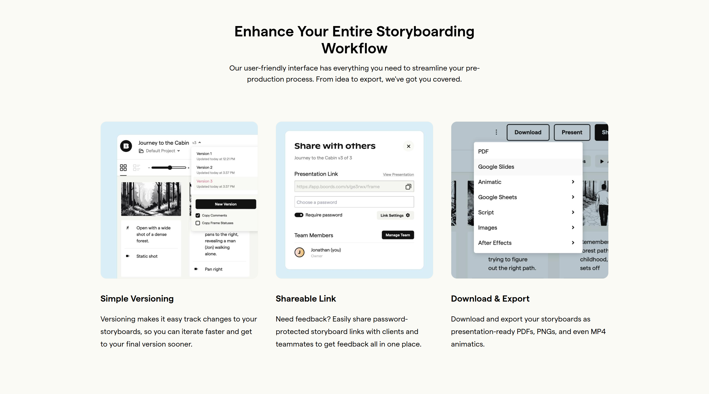 Screenshot of the Untitled section section