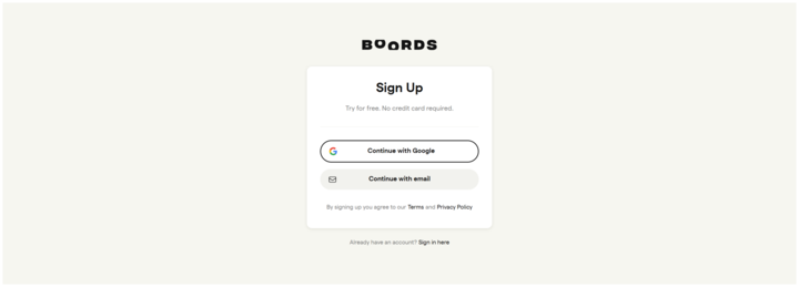 Screenshot of the Sign Up Form section
