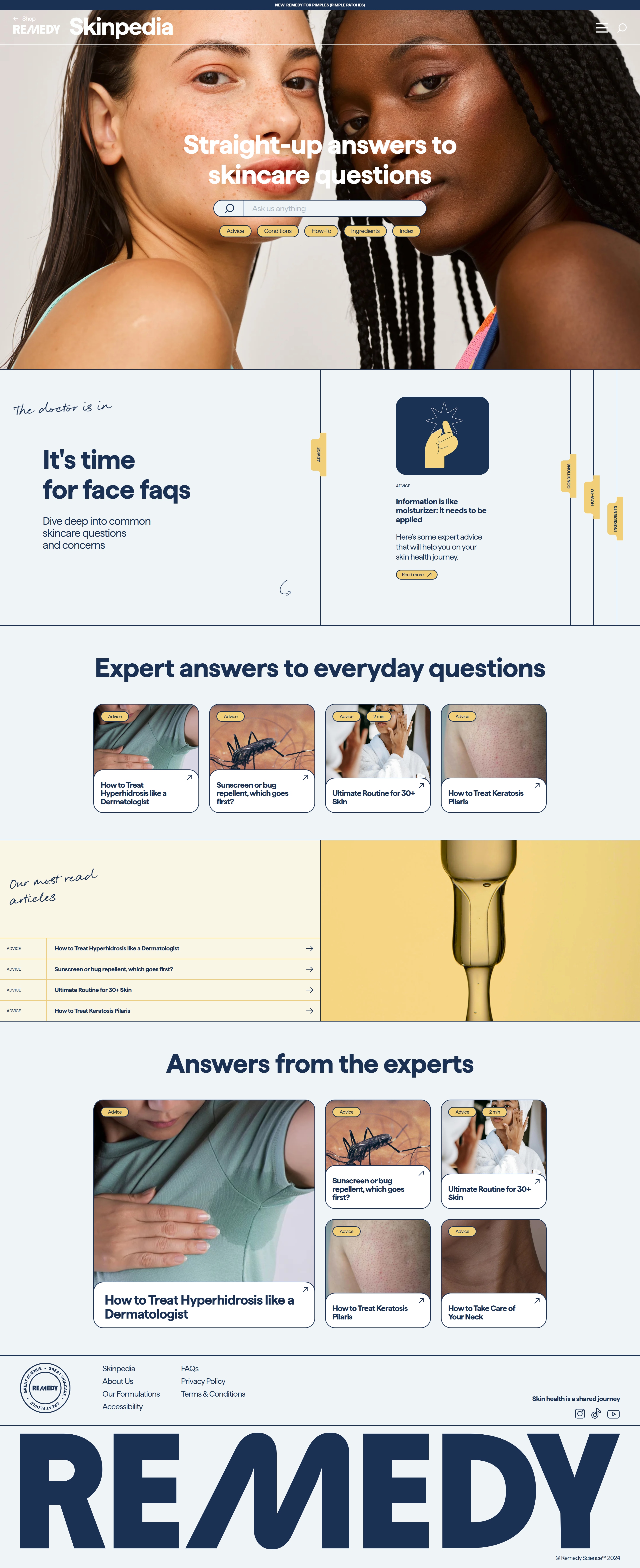 Screenshot of the Blog 1 page