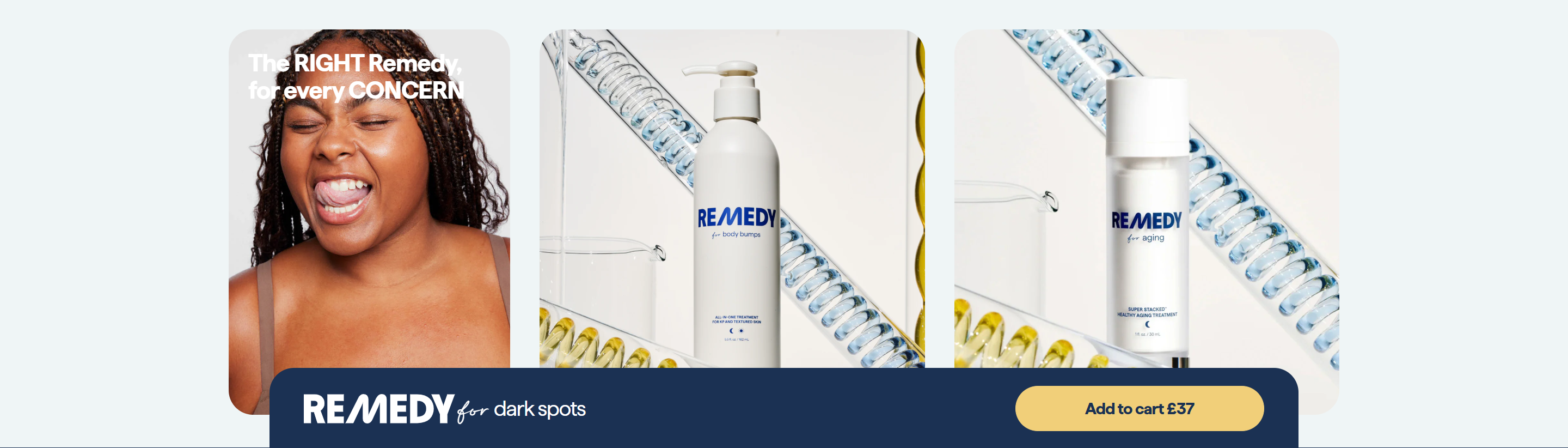 Screenshot of the Product section