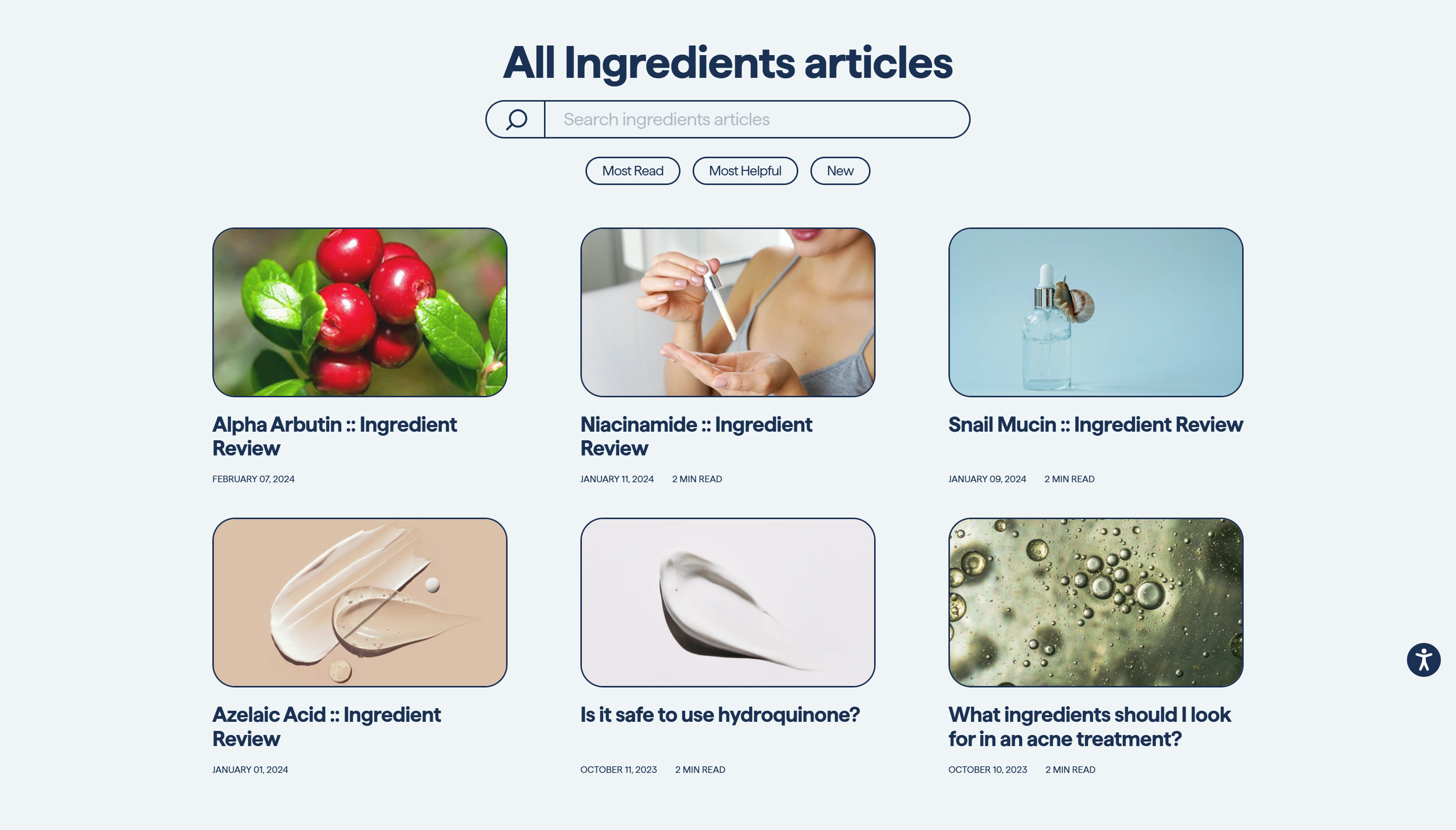 Screenshot of the Blog Posts section