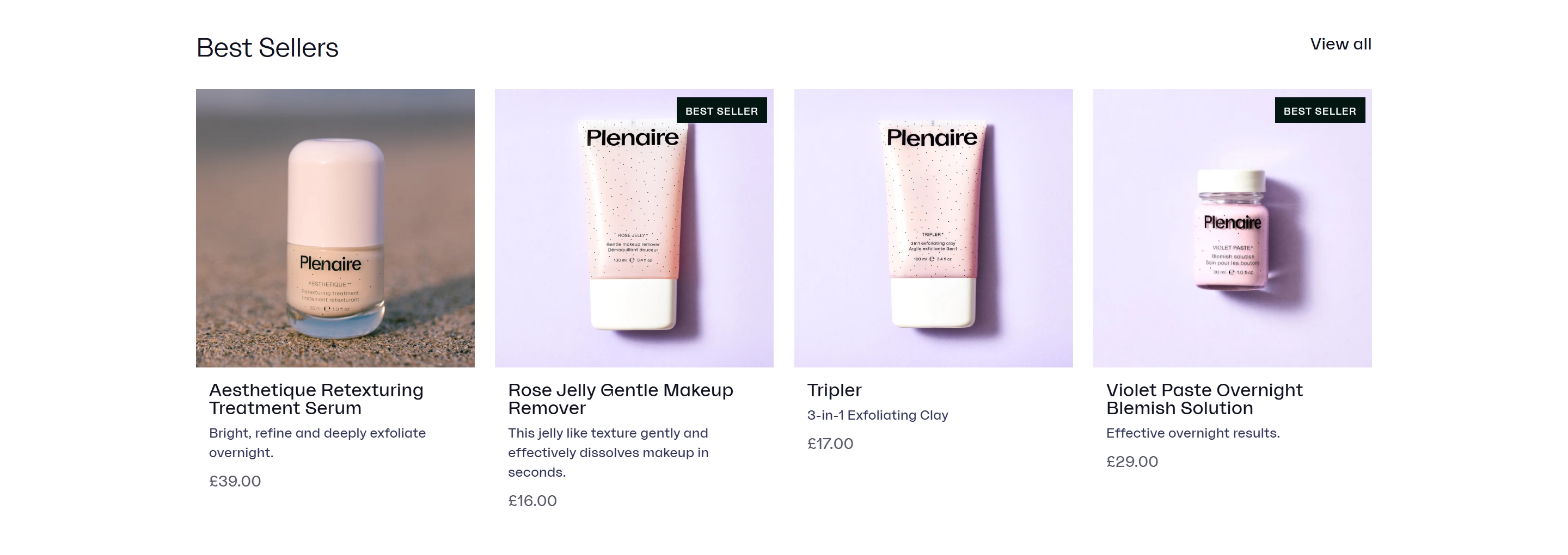 Screenshot of the Product Listing 1 section