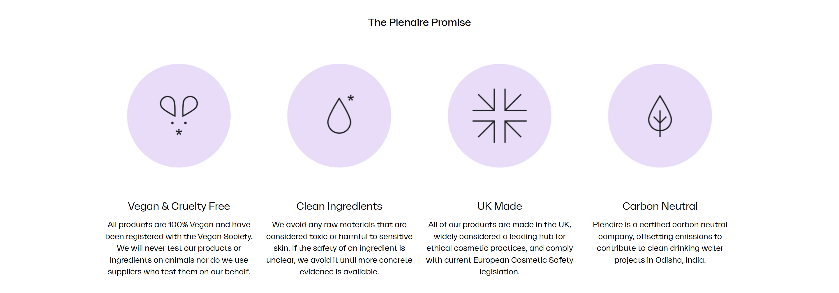 Screenshot of the Features section