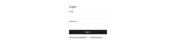 Screenshot of the Login Form section