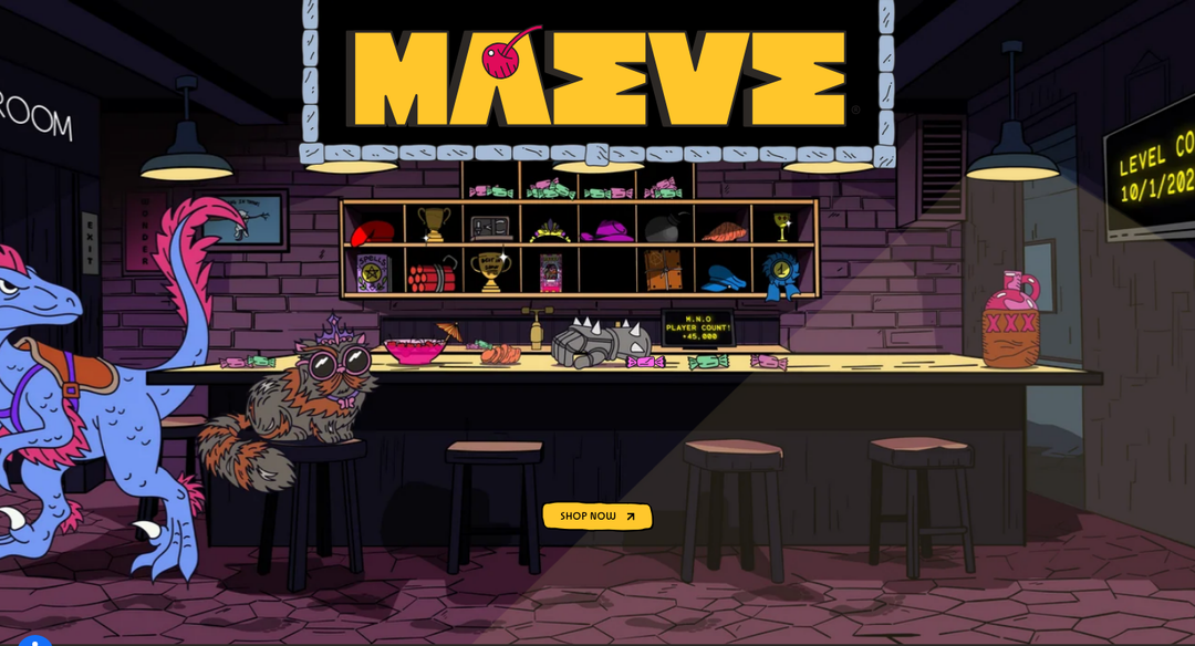 Hero section from Maeve